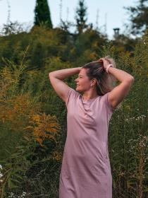 Husky Dot L faded pink dámské šaty