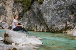 Husky Darby Long L blue dámské sportovní kalhoty