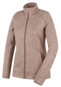Husky Alan L beige dámsky fleecový sveter na zips