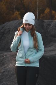 Husky Alan L light mint dámský fleecový svetr na zip