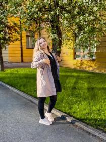 Husky Nestia L beige dámský hardshell kabát