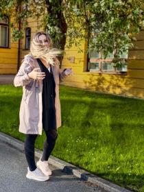 Husky Nestia L beige dámský hardshell kabát