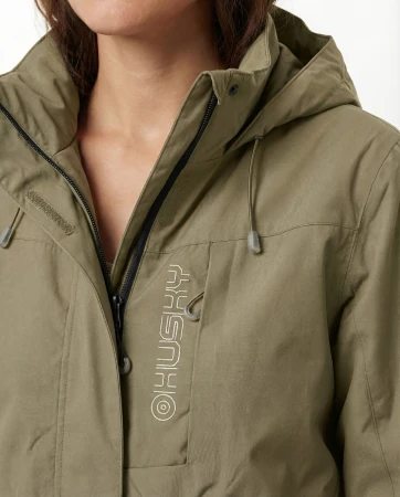 Husky Nestia L khaki dámský hardshell kabát