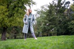 Husky Narvik L dark blue dámský hardshellový plněný kabát