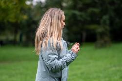 Husky Narvik L dark blue dámský hardshellový plněný kabát