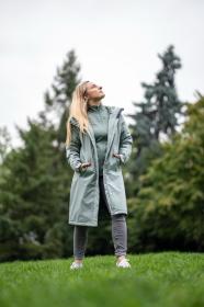 Husky Narvik L faded green dámský hardshellový plněný kabát