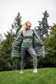 Husky Narvik L faded green dámský hardshellový plněný kabát