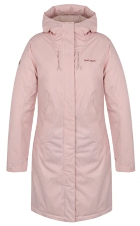 Husky Narvik L light pink dámský hardshellový plněný kabát