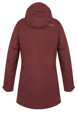 Husky Naveli L dark bordo dámský hardshellový plněný kabát