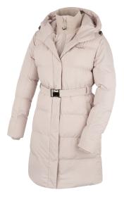 Husky Nerine L beige dámsky hardshellový plnený kabát