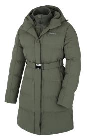 Husky Nerine L khaki dámsky hardshellový plnený kabát