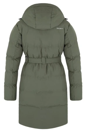 Husky Nerine L khaki dámský hardshellový plněný kabát