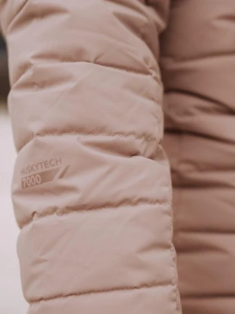 Husky Daili L beige dámský péřový kabát