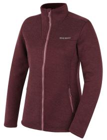 Husky Akra L dark bordo dámský svetr na zip