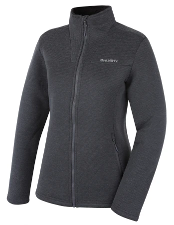 Husky Akra L dark grey dámský svetr na zip