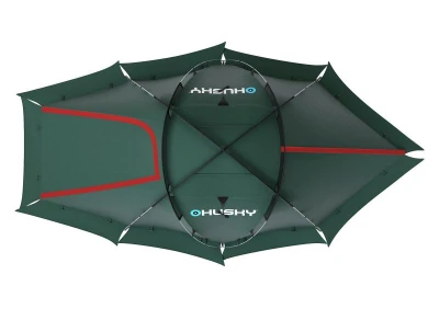 Husky Extreme Fighter 3-4 zelený stan + sleva 1000,- na příslušenství