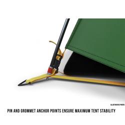 Husky Boyard 4 Classic zelený kempingový stan