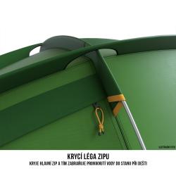 Husky Bronder 3 zelený lehký turistický stan pro 3 osoby