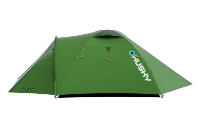 Husky Baron 4 zelený lehký turistický stan + sleva 400,- na příslušenství
