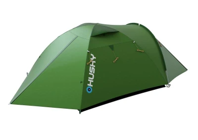 Husky Baron 4 zelený lehký turistický stan + sleva 400,- na příslušenství