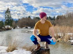 Husky Merhat faded bordo merino čepice