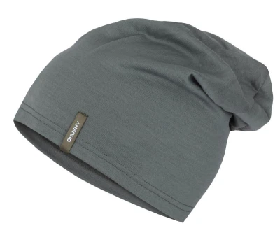 Husky Merhat faded green merino čepice