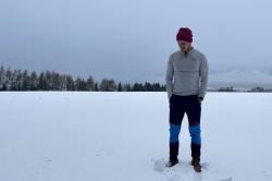 Husky Merhat light grey merino čepice