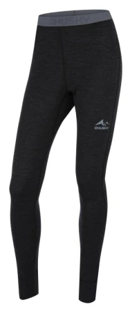 Husky Merea L black merino termoprádlo kalhoty