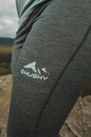 Husky Merea L dark grey merino termoprádlo kalhoty