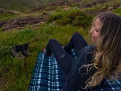 Husky Merea L dark grey merino termoprádlo kalhoty