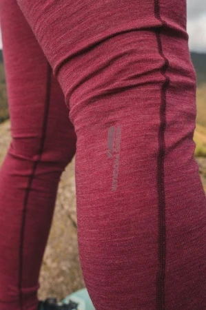 Husky Merea L faded bordo merino termoprádlo kalhoty