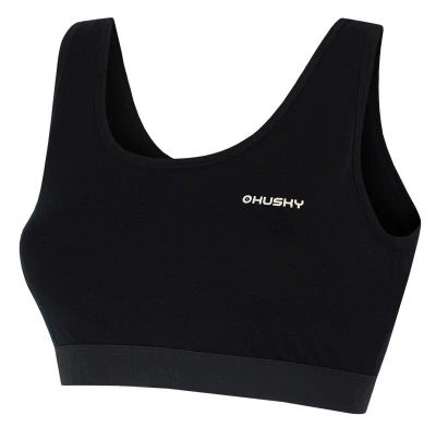 Husky Mebra L black merino podprsenka