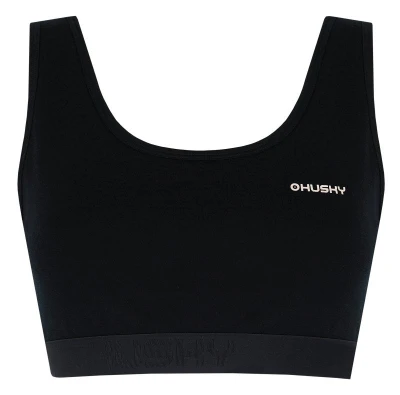 Husky Mebra L black merino podprsenka