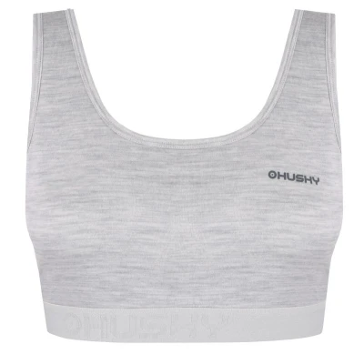 Husky Mebra L light grey merino termoprádlo podprsenka