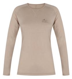 Husky Merow L beige dámské merino tričko