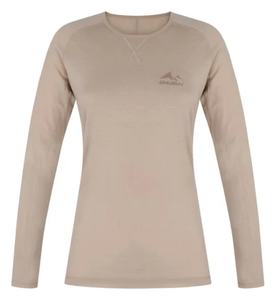 Husky Merow L beige dámské merino tričko