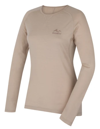 Husky Merow L beige dámské merino tričko