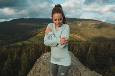 Husky Merow L faded mint merino termoprádlo triko
