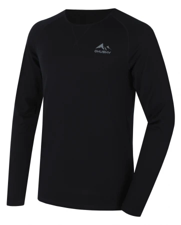 Husky Merow M black pánské merino triko