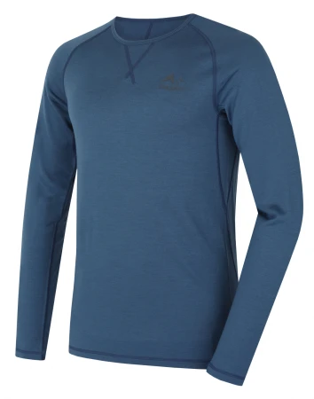 Husky Merow M blue pánské merino triko