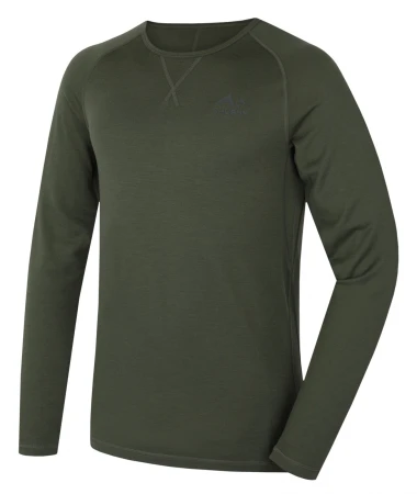 Husky Merow M green pánské merino triko