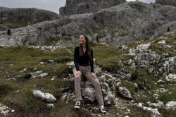 Husky Merow Zip L black dámské merino tričko