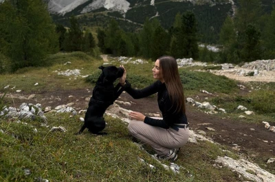 Husky Merow Zip L black dámské merino tričko