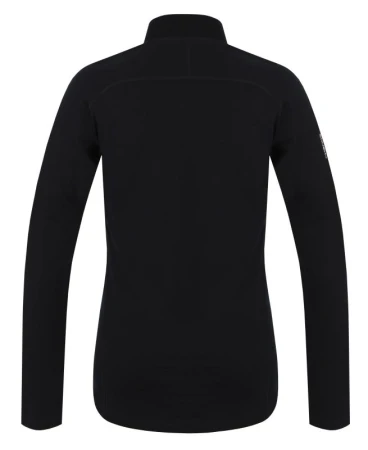 Husky Merow Zip L black dámské merino tričko