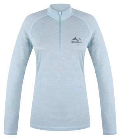 Husky Merow Zip L faded mint merino termoprádlo triko