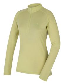 Husky Merow Zip L light green dámske merino tričko