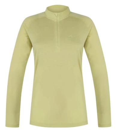 Husky Merow Zip L light green dámské merino tričko