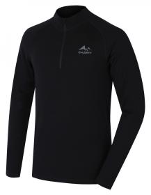Husky Merow zip M black pánské merino triko