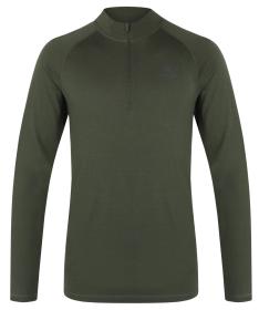 Husky Merow zip M green pánské merino triko