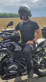 Husky Mersa M black pánské merino triko